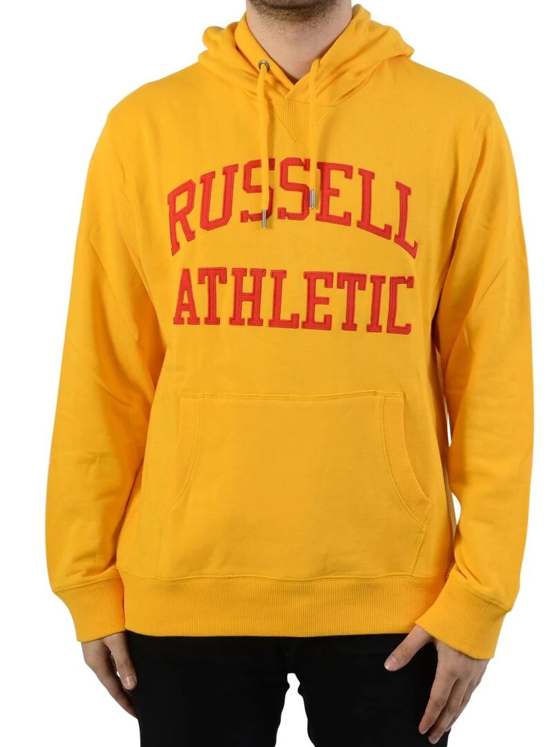 Sweat à Capuche Russell Athletic Iconic Tackle Twill Hoody Jaune