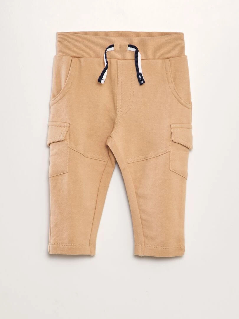Jogging en molleton fin Beige