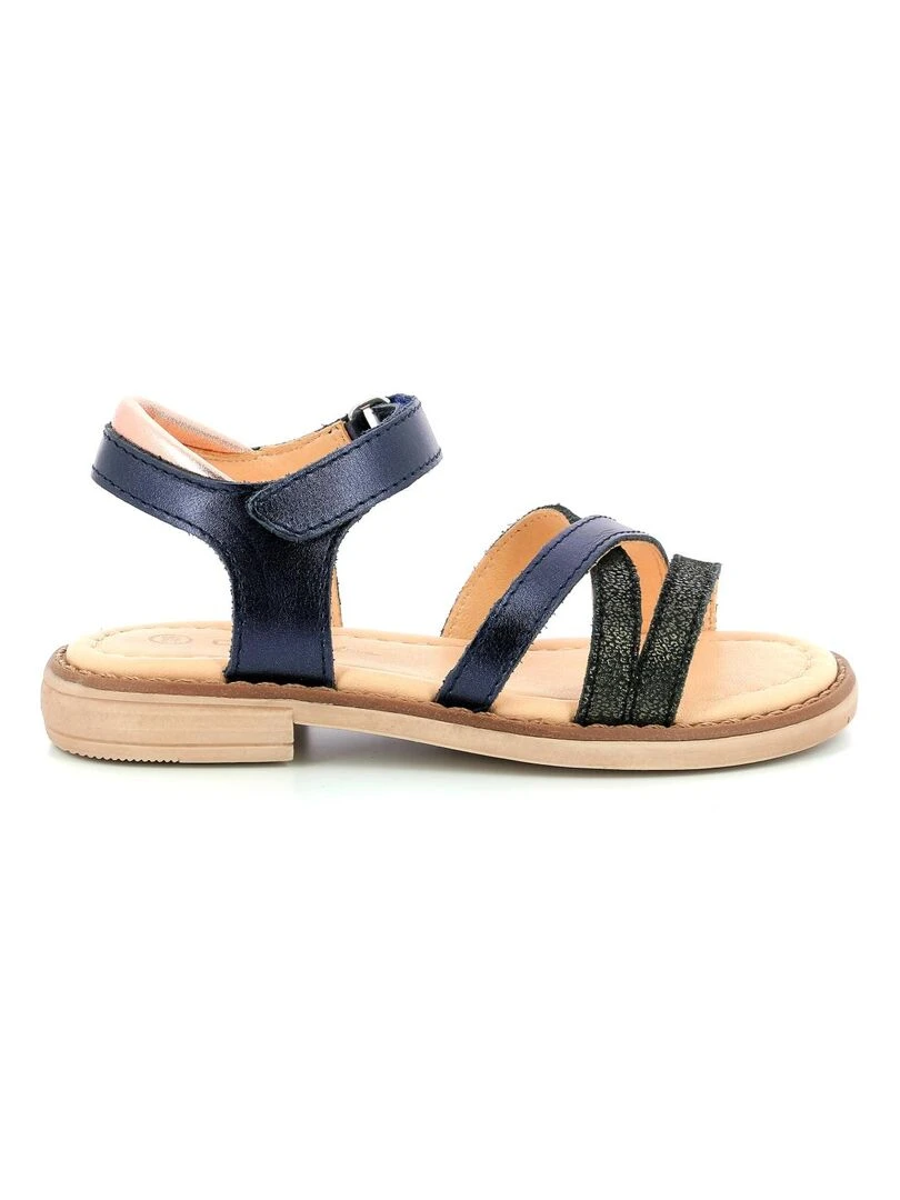 Sandales Cuir Tessia Bleu marine