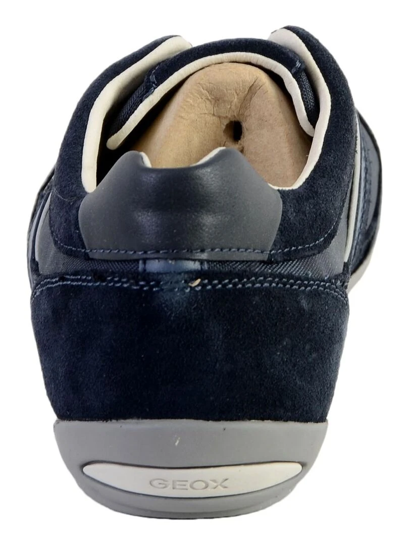 Basket Geox U Wells A   Suede+Wax.GBK   Bleu