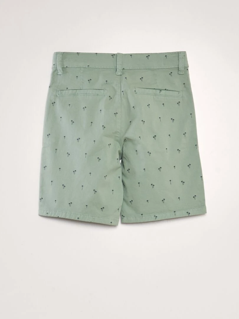 Bermuda chino droit Vert