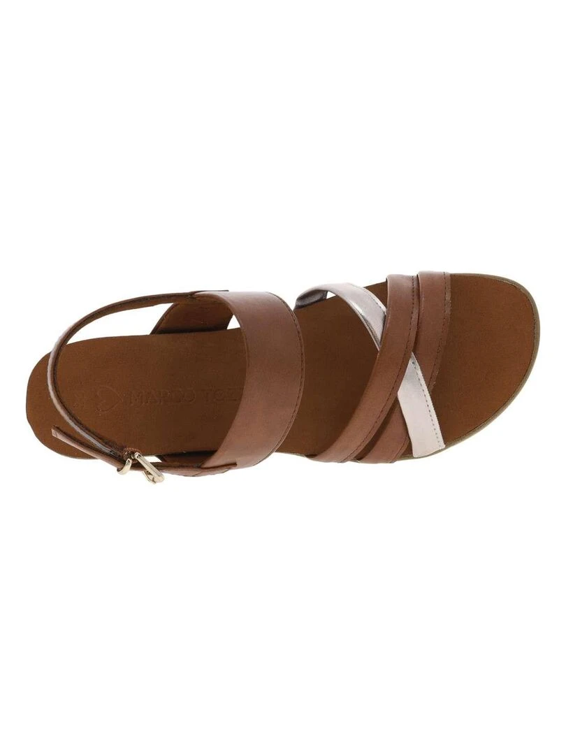 MARCO TOZZI   Nu pieds plats cuir   Cognac