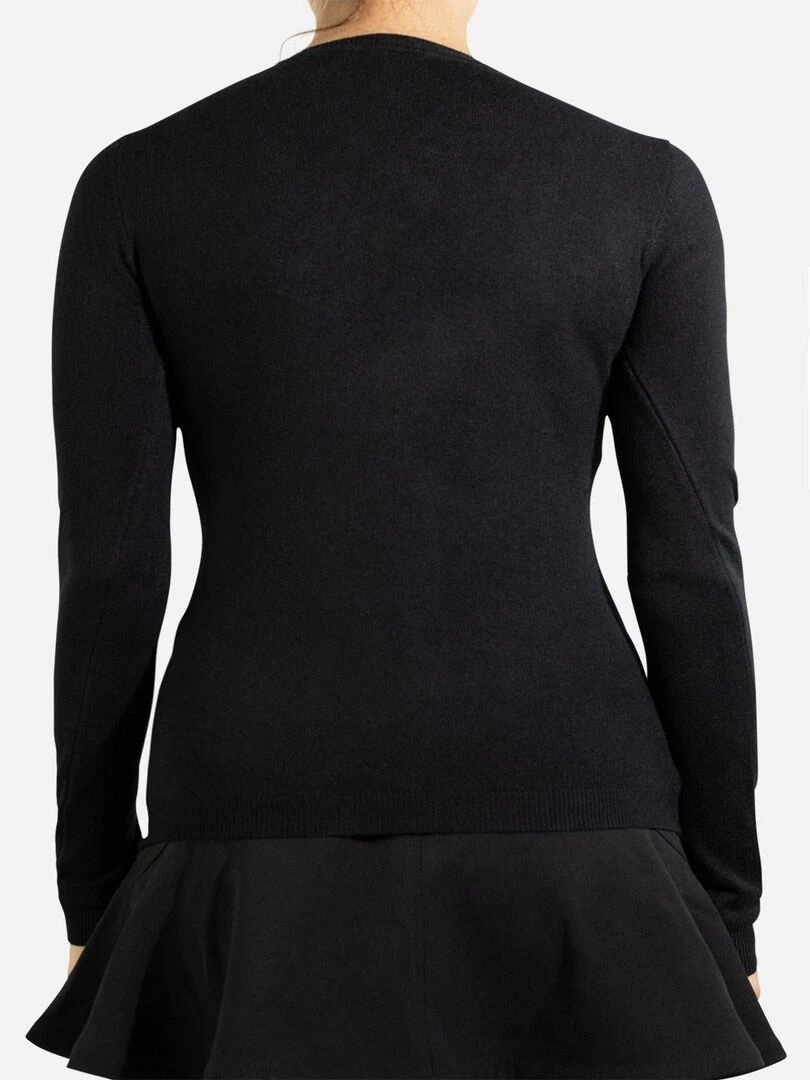 Pull col V en maille Kebello   Noir Noir