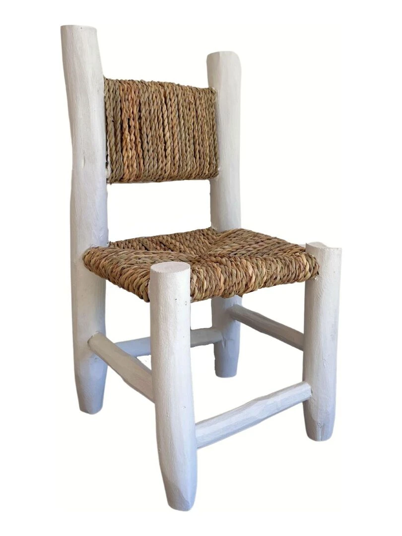 Chaise enfant bois blanc et doum Blanc
