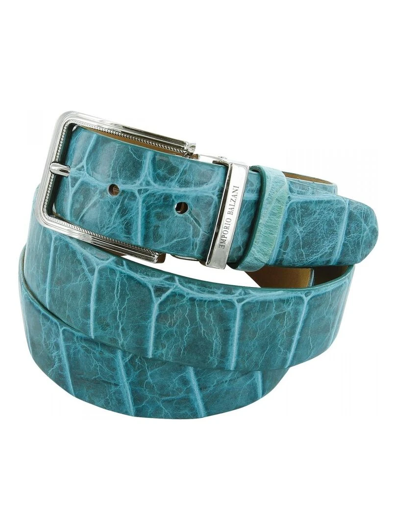 Ceinture cuir CROCO Vert