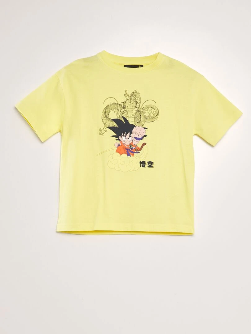T shirt en coton 'Dragonball' jaune
