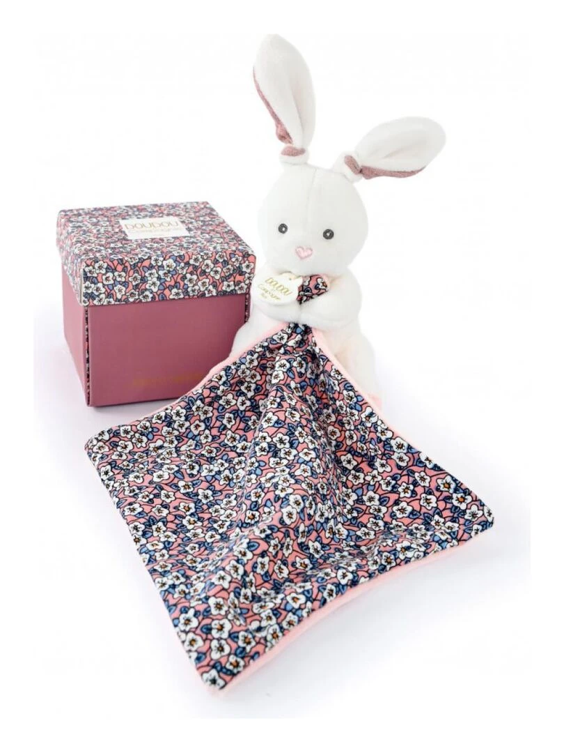 BOH'AIME LAPIN ROSE Pantin avec doudou Rose