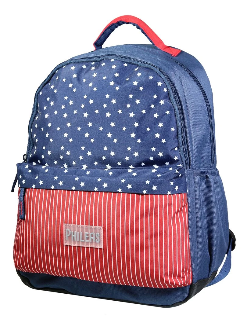 BAGTROTTER Sac à dos 2 compartiments Phileas Bleu USA Bleu