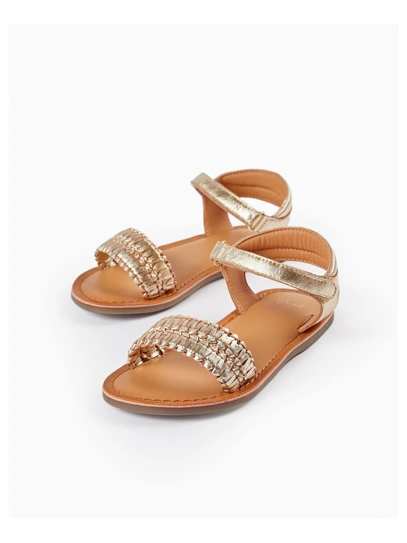 Sandales en cuir pour fille CÉRÉMONIE Or rose