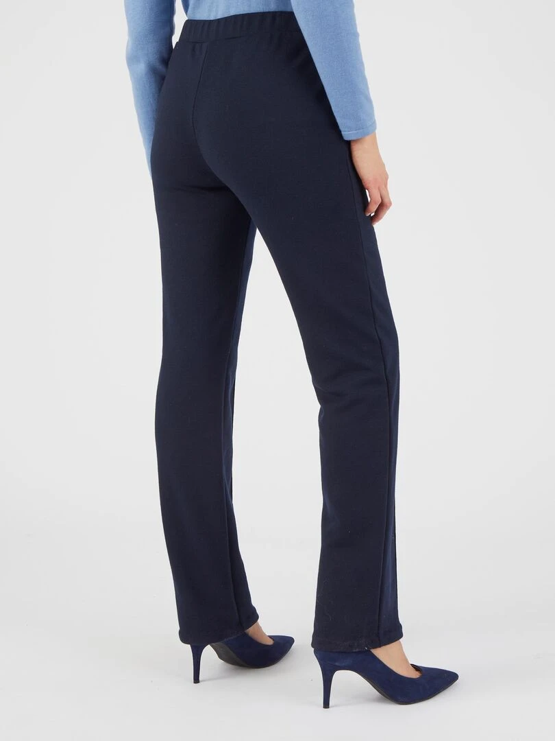Pantalon droit maille milano Thermolactyl   Damart   Bleu marine