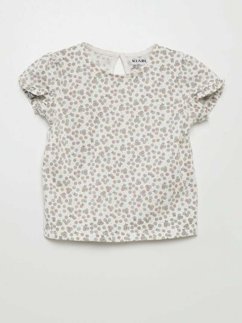 Ensemble legging + t shirt imprimé 2 pièces Vieux rose
