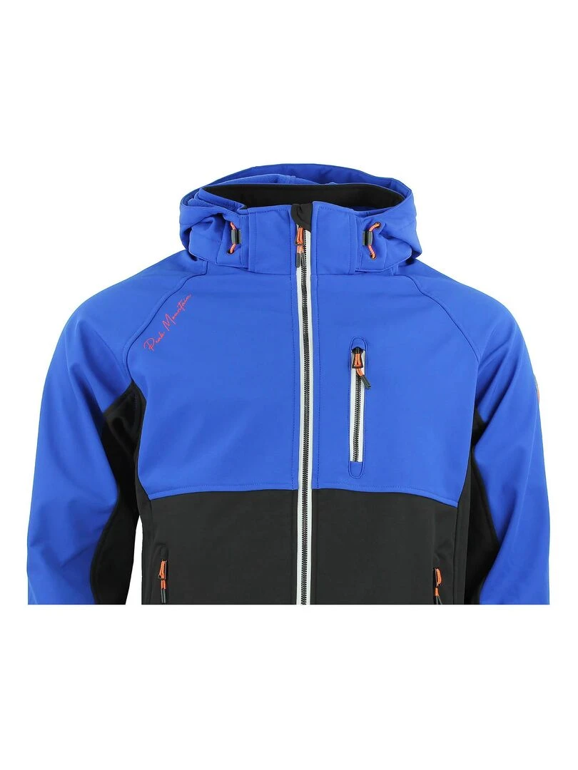 Blouson softshell homme CAMETIS   PEAK MOUNTAIN   Bleu Noir