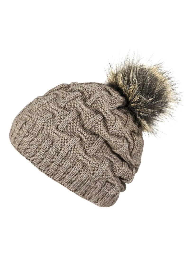 Ensemble Snood Bonnet Nora   Made in UE   Marron clair