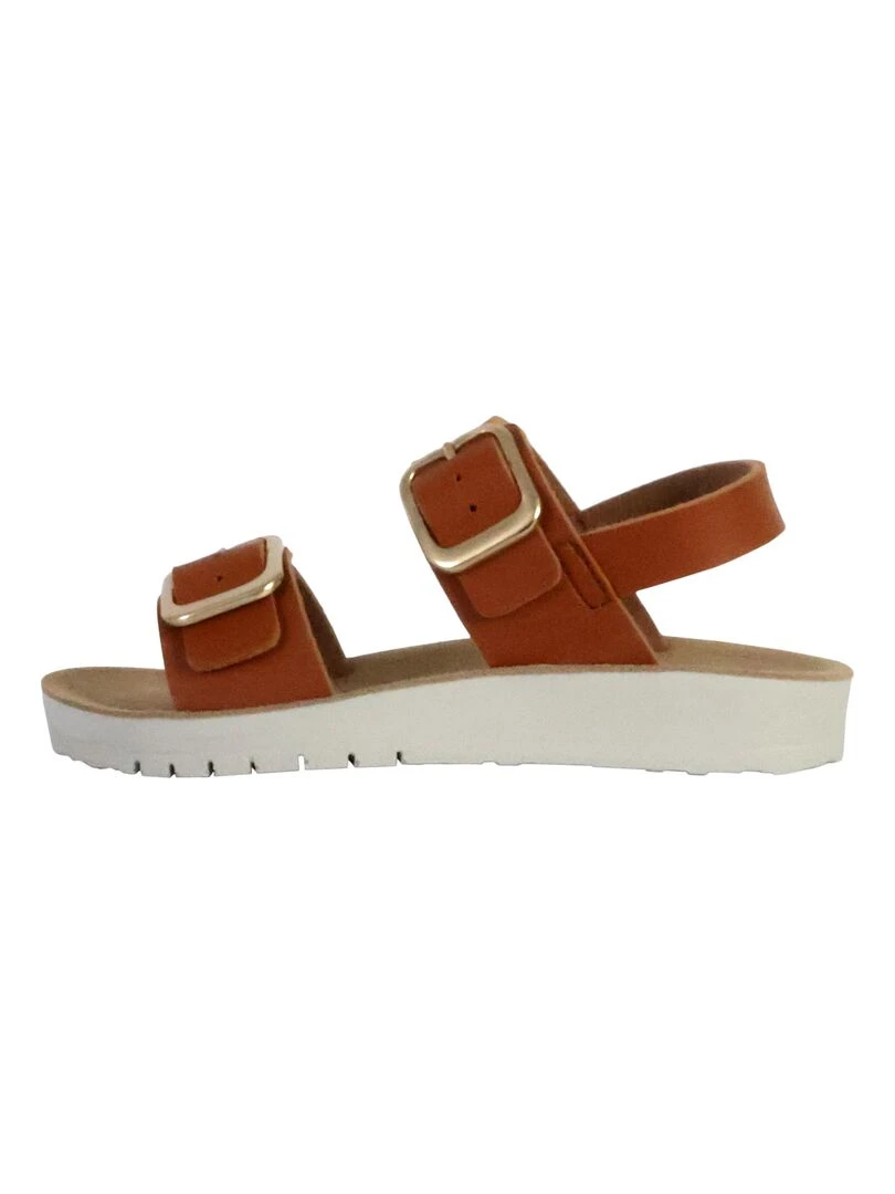 Sandales Cuir Enfant Geox Costarei Beige