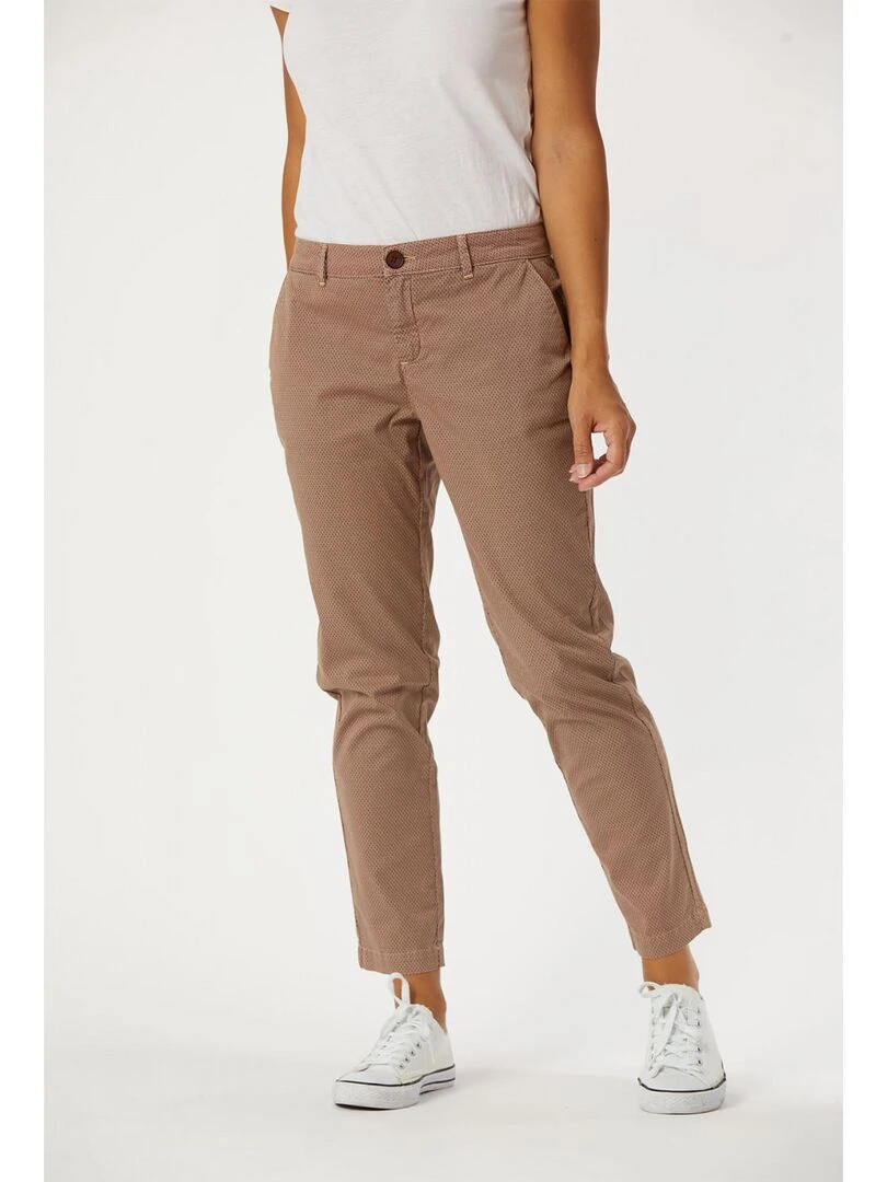 Lee Cooper   Pantalon coton chino fit JANNY   Marron