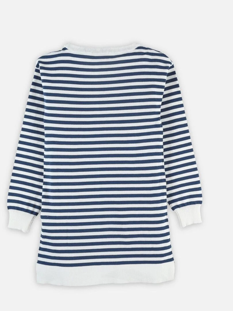 Robe tricot manches longues à rayures   Noukie's   Bleu