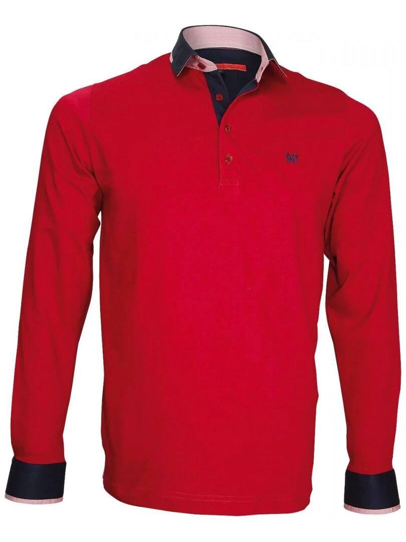 Polo en jersey PERCY Bordeaux