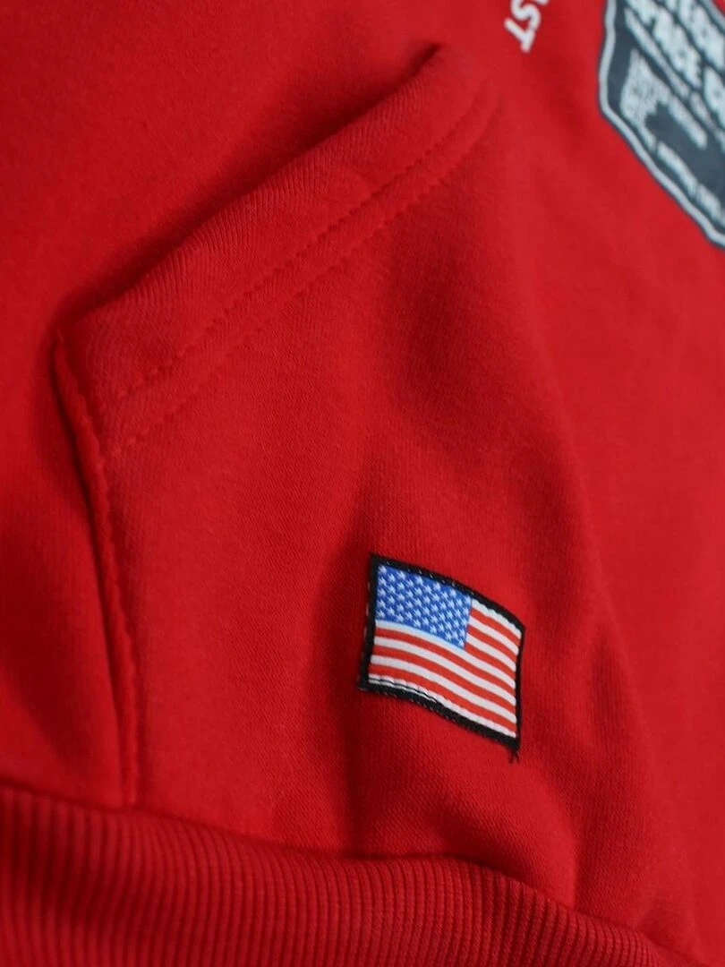 Nasa   Sweat homme imprimé logo   Rouge