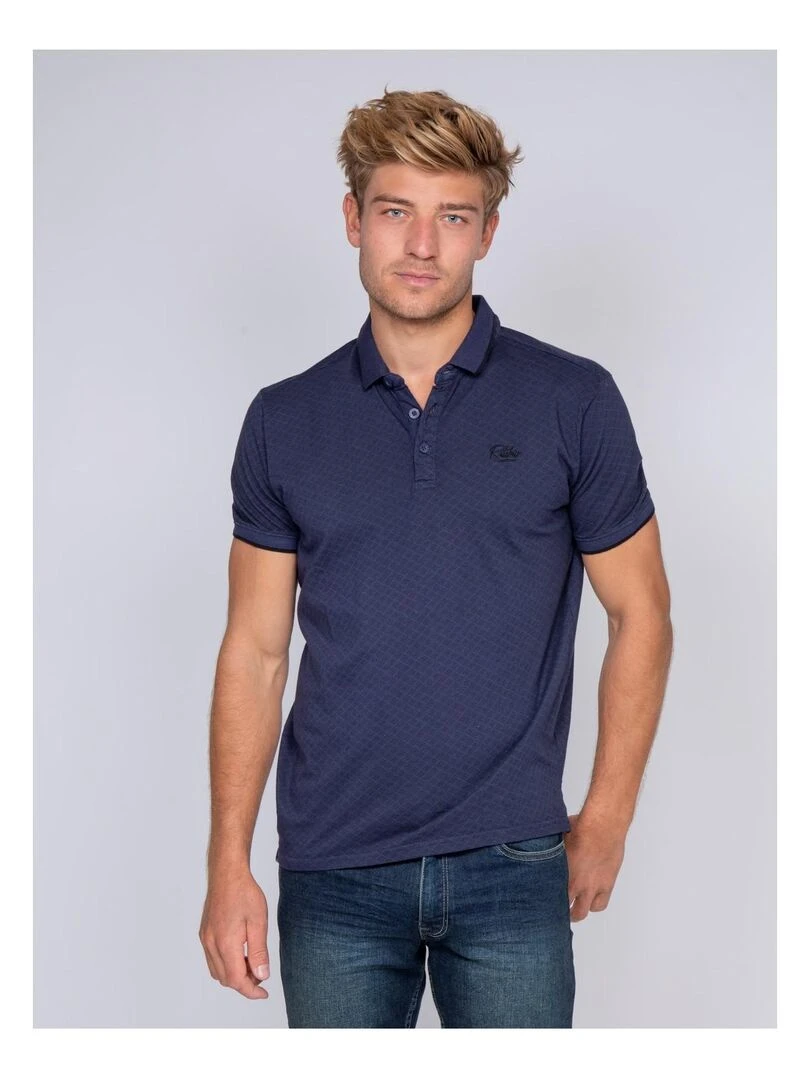 Polo pur coton PRONE Bleu marine