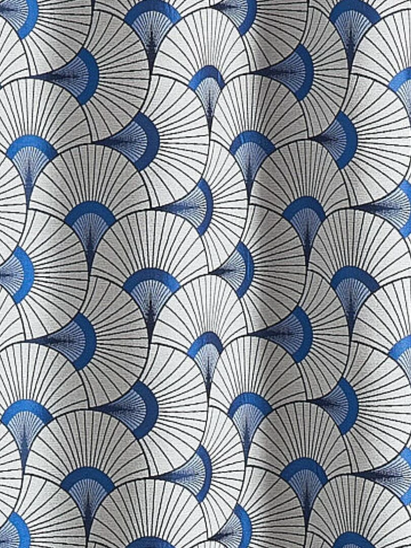 Rideau d'ameublement en jacquard Bleu