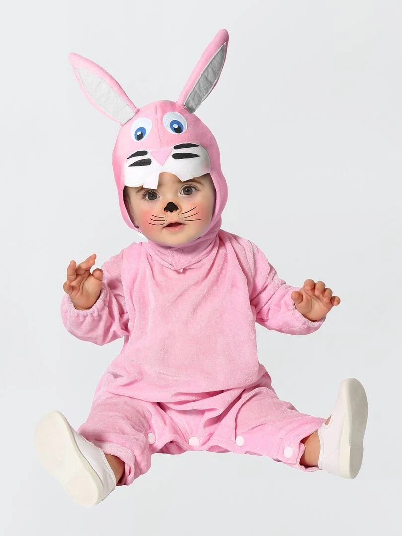 Combinaison 'lapin' Déguisement rose