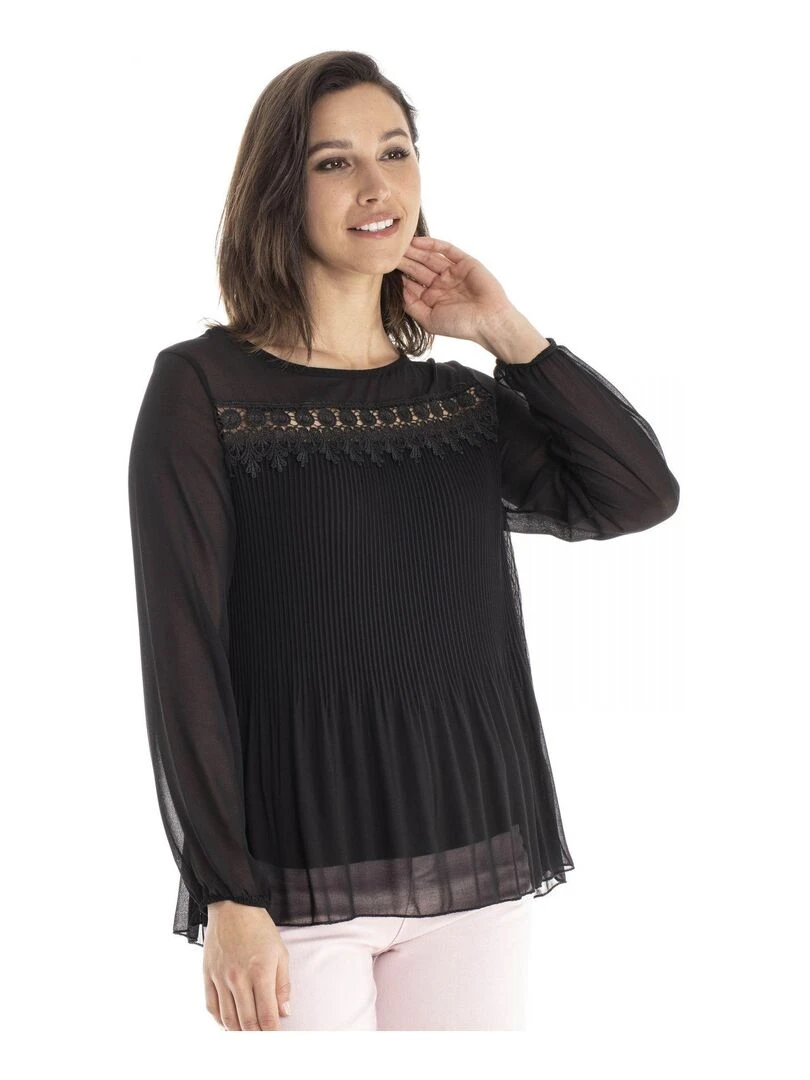 Chemisier rond CHEAN   Gérard Pasquier   Noir Noir