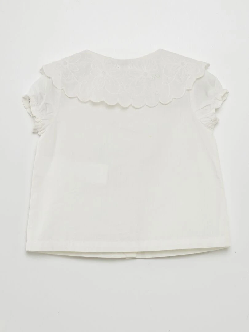 Blouse en popeline blanc