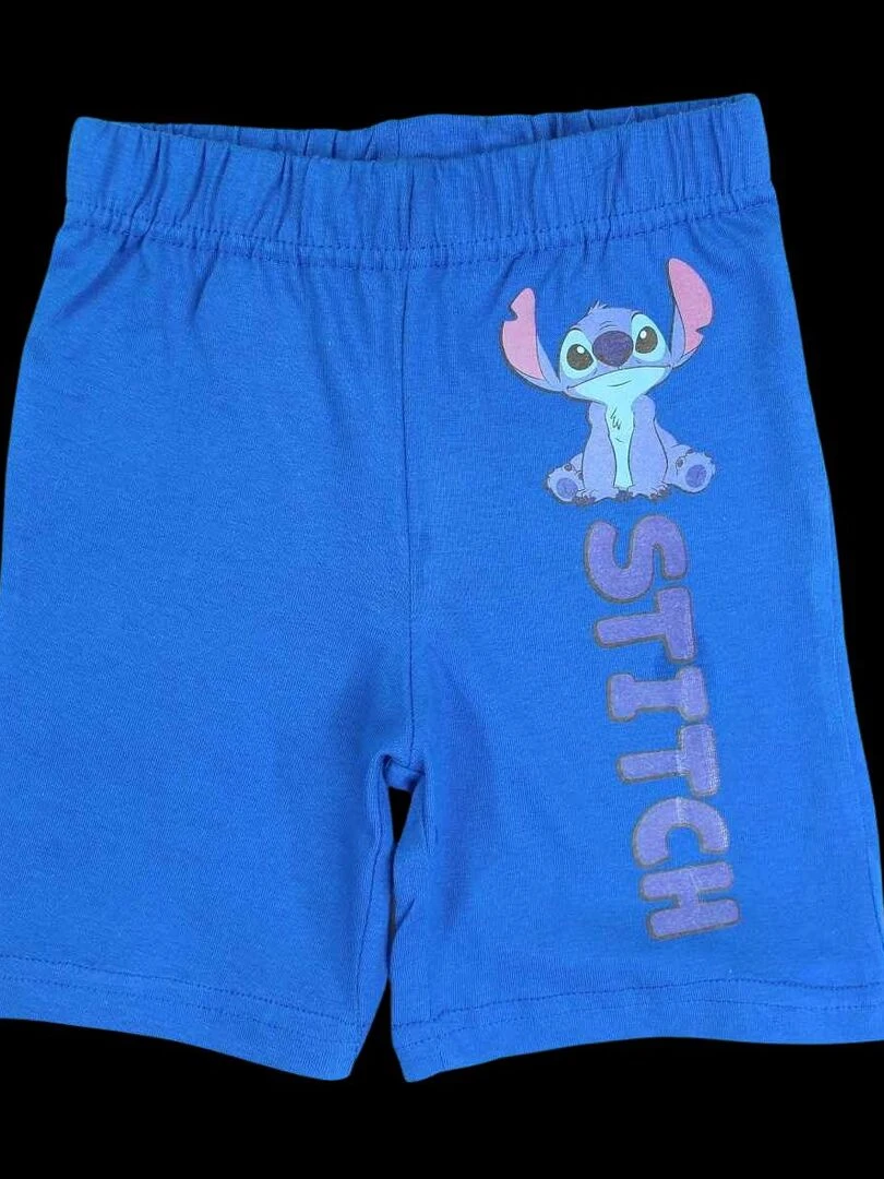 Disney   Pyjama garçon imprimé Lilo Et Stitch en coton   Bleu marine