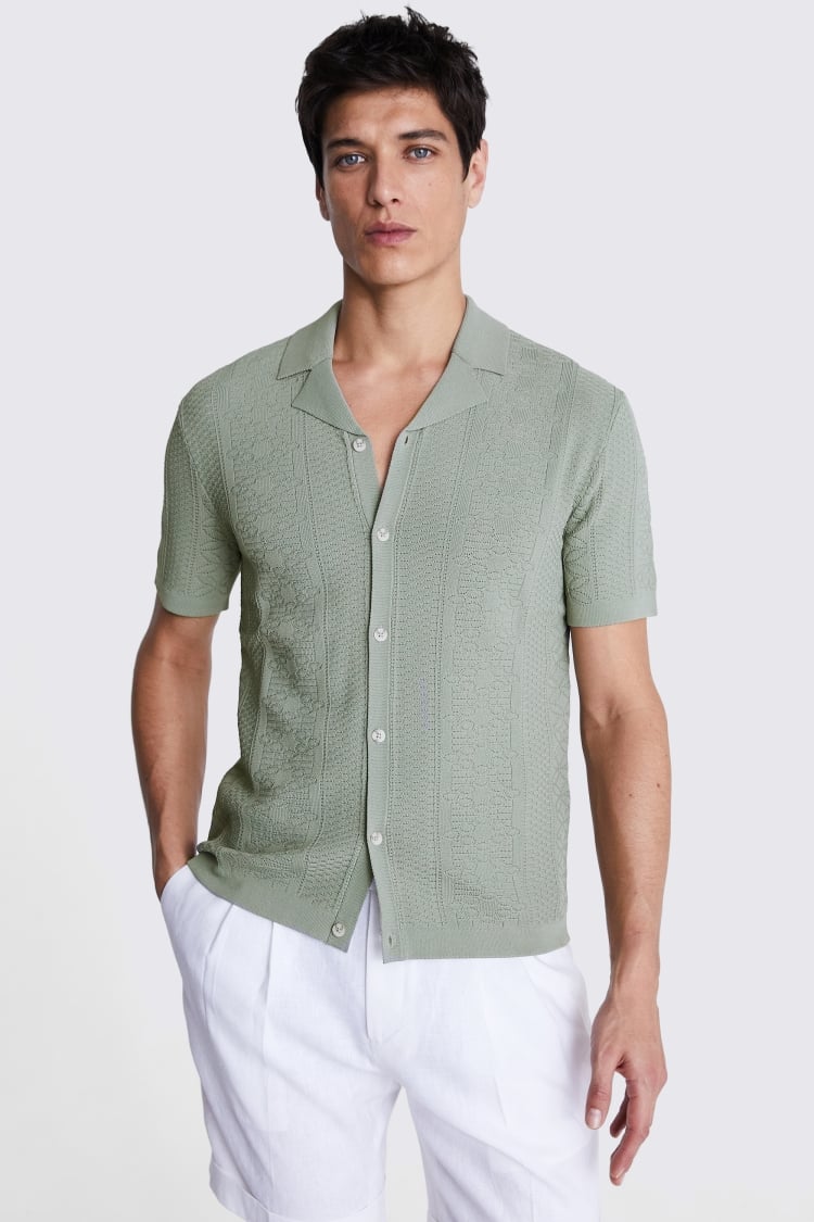Tailored Fit White Linen Grandad Collar Shirt   Buy Online at Moss