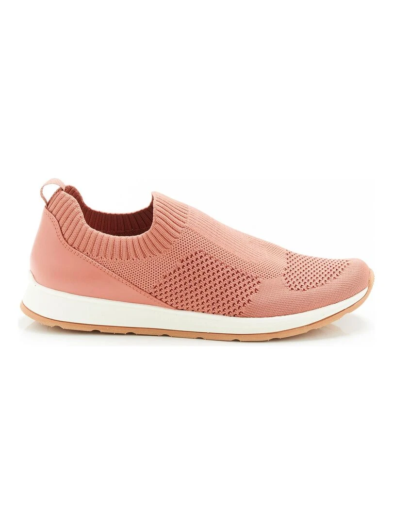 Baskets à enfiler  dessus en maille souple Amortyl   Damart   Rose