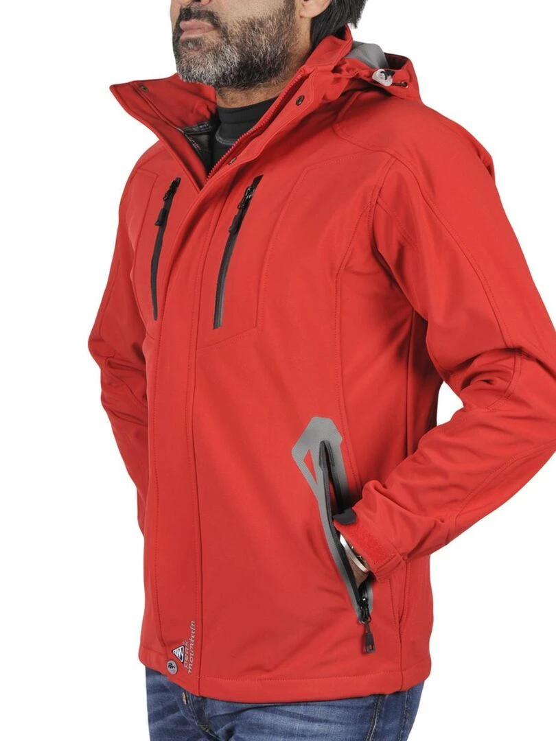 Blouson softshell homme CILO   PEAK MOUNTAIN   Rouge