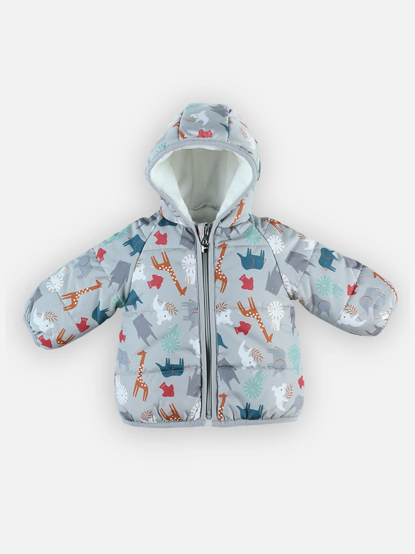 Veste Déperlante Doublée De Veloudoux Noir Blanc