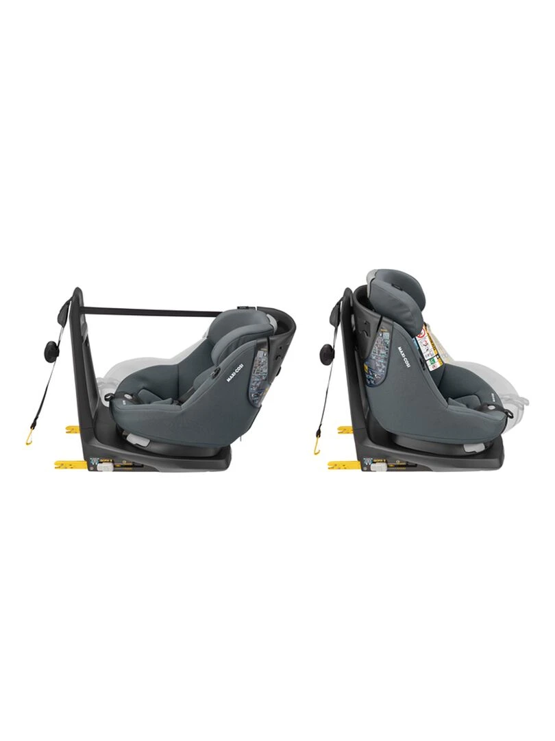 MAXI COSI Siège auto AxissFix  Group 0+/1  Pivotant  i Size  de 4 mois à 4 ans  Authentic Graphite   Blanc Gris