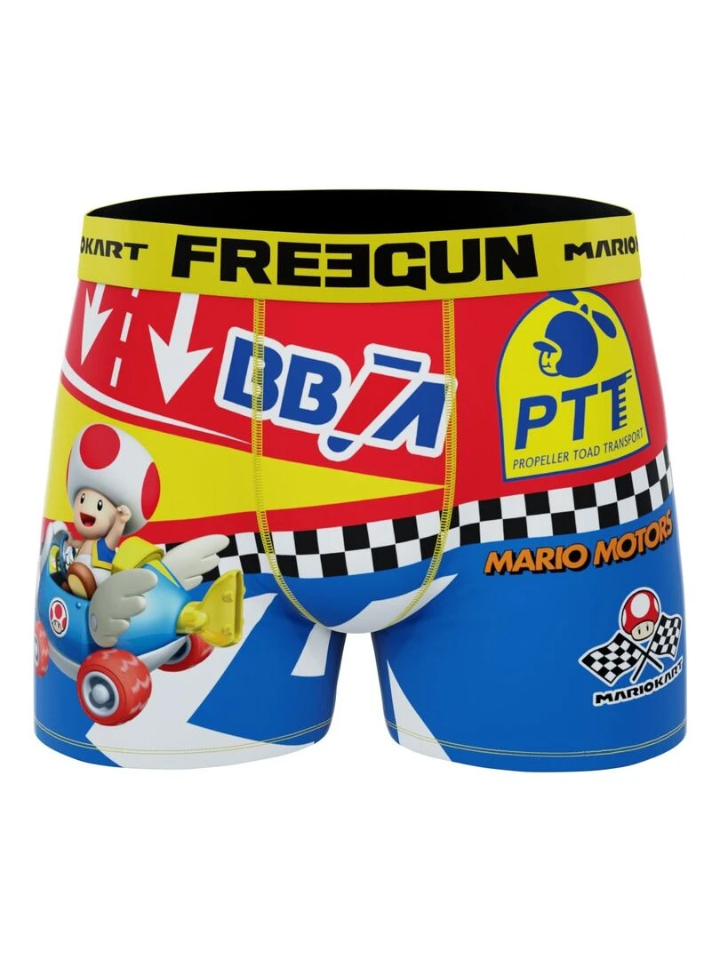 Lot de 6 boxers homme Super Mario Kart Freegun   Jaune