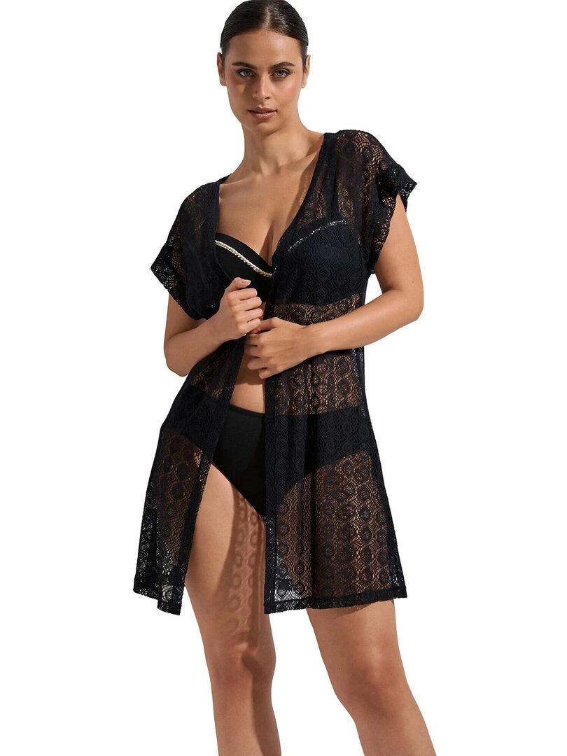 Caftan de plage Rimini Noir
