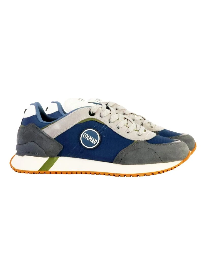 Basket Basse Cuir Colmar Travis Plus Shade   Bleu