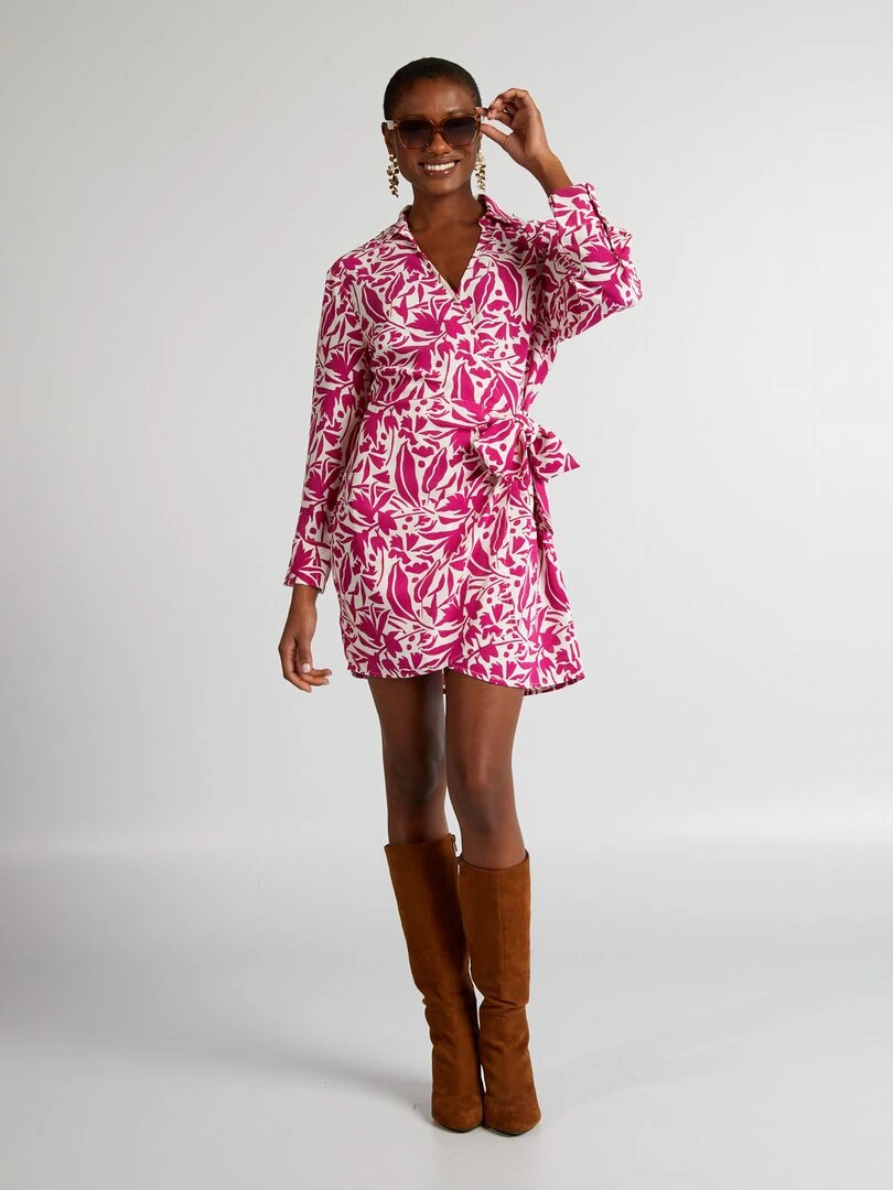 Robe à nouer fantaisie Rose
