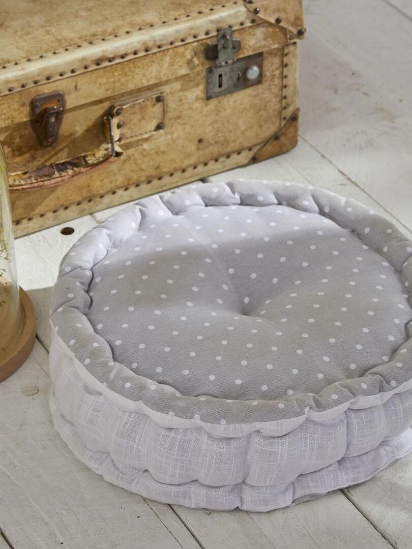Coussin de sol imprimé 'CHARME' 'TODAY' Gris clair