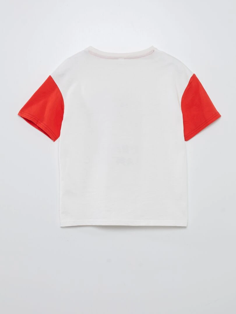 T shirt à col rond X Little Bad Wolf   Blanc/rouge