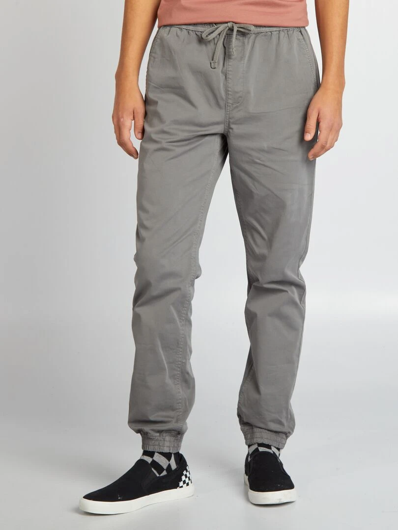 Pantalon esprit 'jogger' Gris foncé