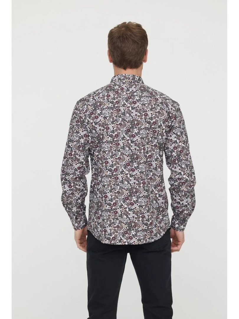 Lee Cooper   Chemise manches longues coton regular DERTY   Rouge foncé