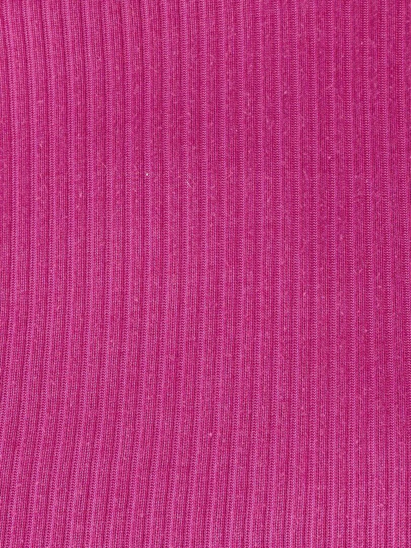 Sous pull col montant maille côtelée Thermolactyl et soie   Damart   Rose framboise