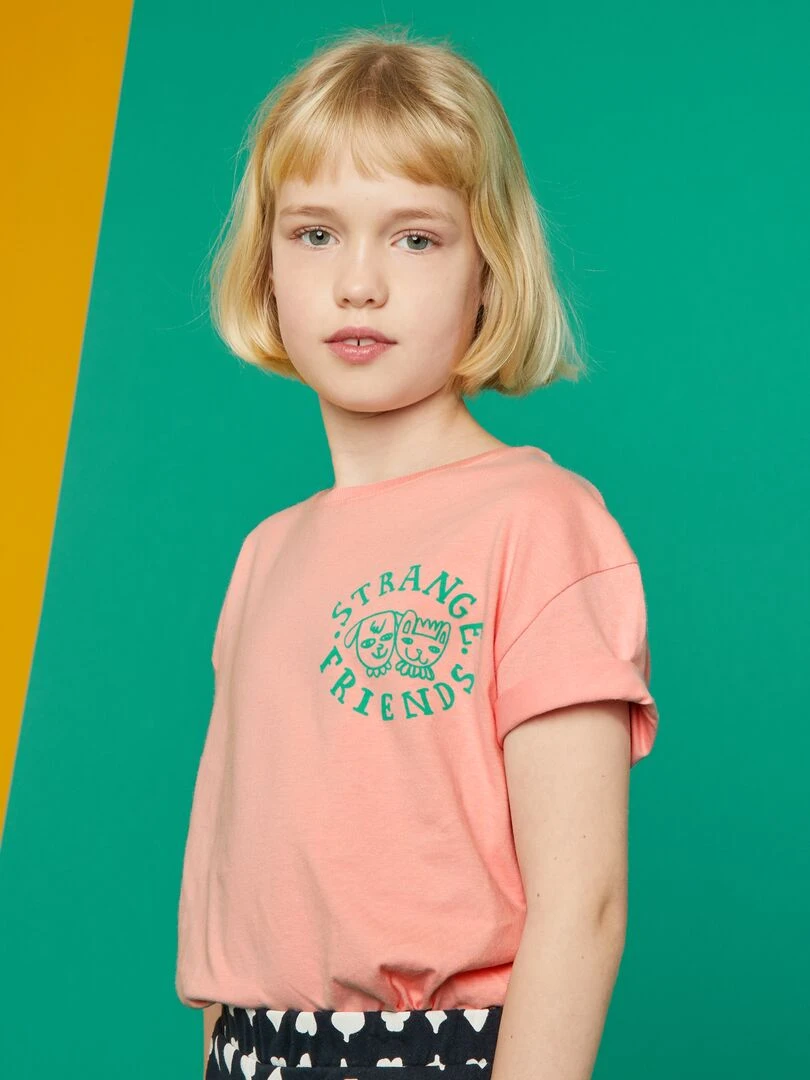 Tee shirt à col rond X Little Bad Wolf Rose