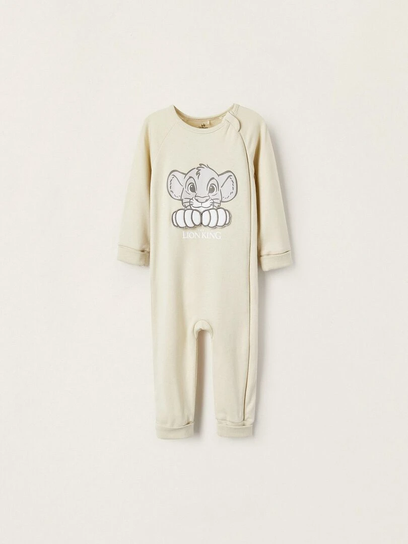 Grenouillère en coton avec des pattes en 3D pour bébé garçon 'Lion King' DISNEY CLASSICS Beige clair