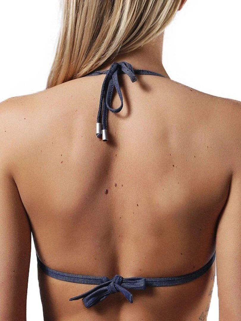 Haut de bikini triangle sans armature Calypso Bleu