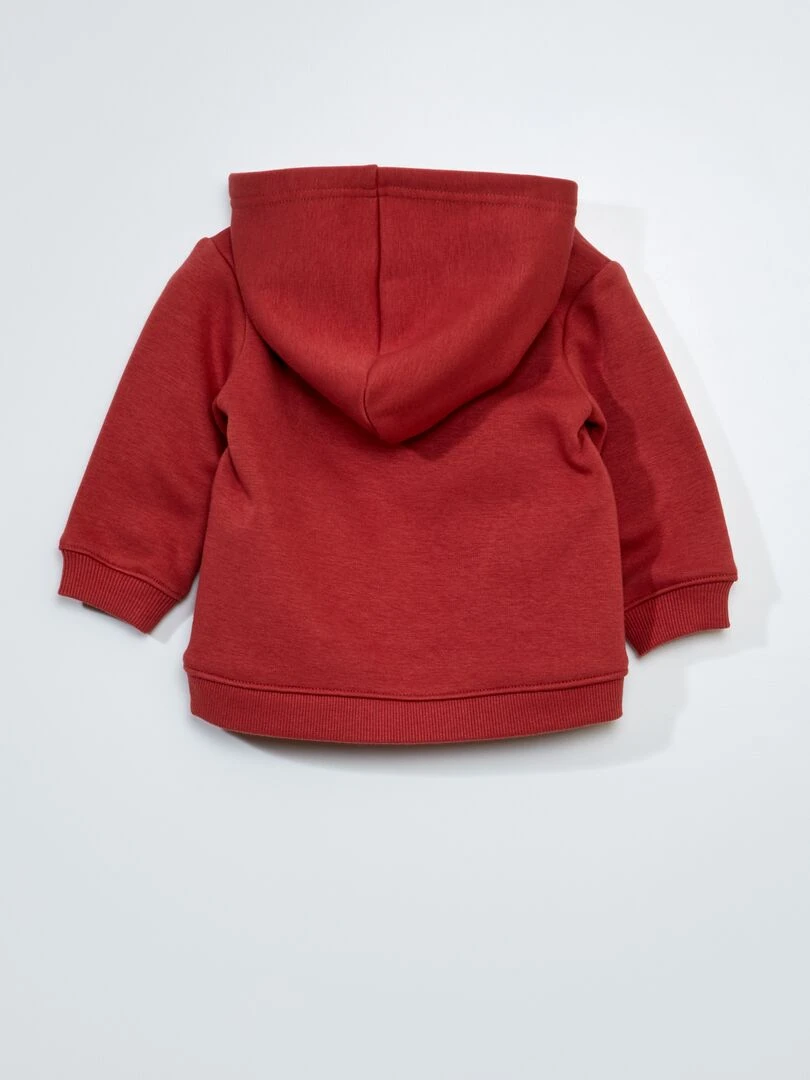 Sweat en molleton avec poche fantaisie Toujours + de chaleur Rouge
