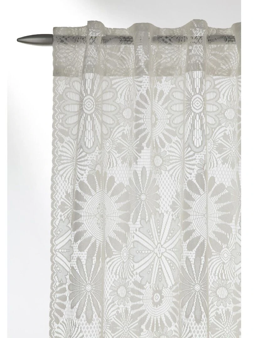 Voilage ajouré à l'esprit floral Beige