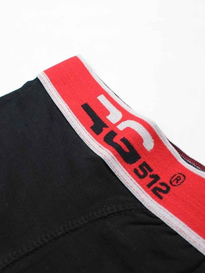 RG512   Sous vetement homme imprimé logo en coton   Noir