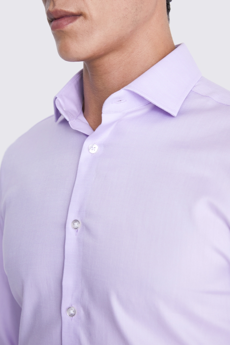 Slim Fit Lilac Dobby Stretch Shirt Buy Online at Moss