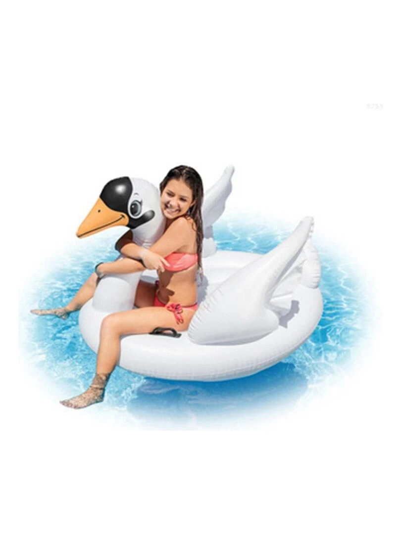 Cygne gonflable à chevaucher   Blanc